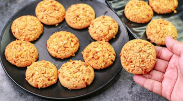 Recipe 3 Ingredients Peanut Cookies Recipe | Eggless & Without Oven | Yummy