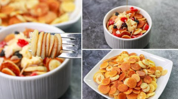 Recipe 5 Min Mini Pancake Cereal | Trending TikTok Recipe | Eggless Mini Pancake Recipe | Yummy