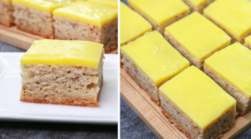 Recipe Banana Custard Cake Recipe | Eggless & Without Oven | Yummy