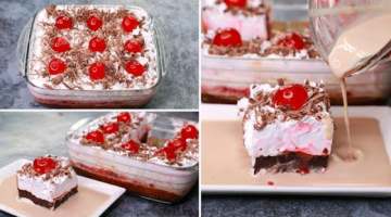 Recipe Black Forest Tres Leches Cake | Black Forest Milk Cake | Eggless & Without Oven | Yummy