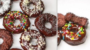Recipe Chocolate Doughnuts | Eggless Doughnut | Chocolate Donut Recipe | Yummy Donuts