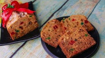 Recipe Christmas Plum Cake | Eggless & Without Oven | Buttermilk Christmas Plum Cake