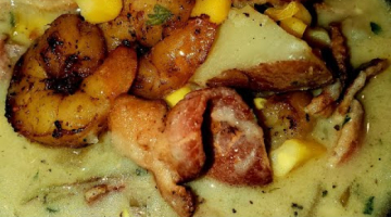 Recipe Corn Chowder with bacon and shrimp?