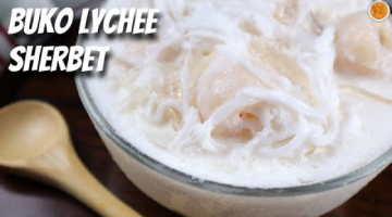 Recipe Creamy Buko Lychee Sherbet | How To Make Sherbet 