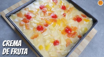 Recipe Crema de Fruta | How To Make Chiffon Cake with Custard Fruit Layer 