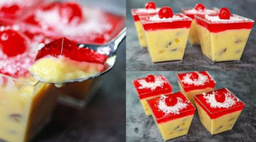 Recipe Custard Jello Dessert Cup | Fruit Custard Shorts | No Bake Dessert Cup Recipe | Yummy