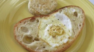 Recipe EGG-IN-A-HOLE  -  How to make FRIED EGGS and TOAST