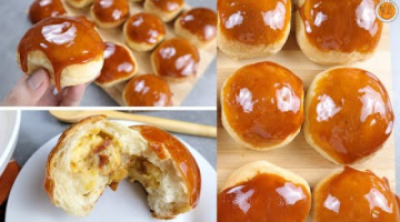 Recipe FLANDESAL | Leche Flan Filled Pandesal with Caramel Crunch | Hand Knead Pandesal 