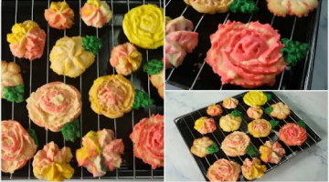 Recipe Floral Butter Cookies Recipe | Eggless & Without Oven | Promotional Video No 9