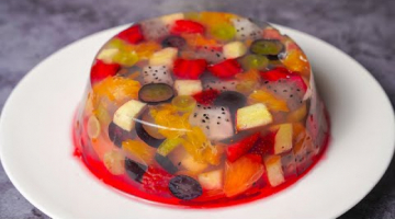 Recipe Fruit Jelly Cake | Agar Agar Jelly Fruit Cake Recipe | Yummy