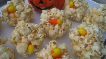Recipe Halloween Day Zombie CANDY CORN POPCORN BALLS - How to make POPCORN BALLS Recipe