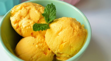 Recipe Only 3 Ingredients Mango Icecream(Eggless, no churn)