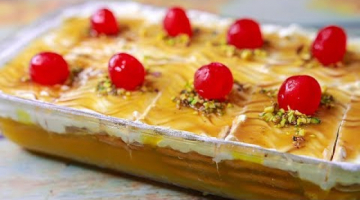 Recipe Orange Custard Slice Desserts | No Bake Biscuit Cake Recipe | Yummy Eggless Desserts
