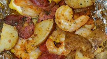 Recipe Quick Shrimp and Sausage Foil Pack