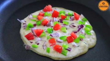 Recipe Rava Uttapam | Instant Suji Pancakes - Tasty n SavoryBreakfast