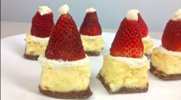 Recipe Santa Hat Cheesecake Bites