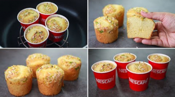 Recipe Soft Vanilla Cake In Tea Cup | Eggless & Without Oven | Yummy