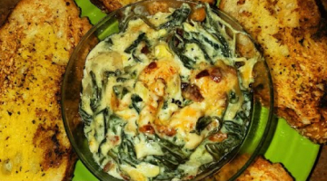 Recipe Spinach Artichoke Dip with shrimp and bacon