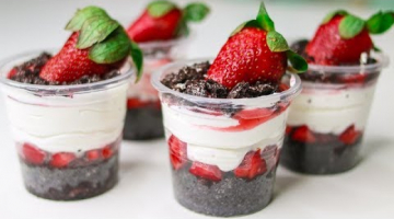 Recipe Strawberry Dessert Cup | Cream Cheese Strawberry No Bake Dessert Box | Yummy Dessert Recipe