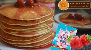 Recipe STRAWBERRY MILK PANCAKE | Easy Pancake Recipe Using Bearbrand Strawberry