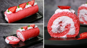 Recipe Strawberry Swiss Roll Cake Recipe | Yummy