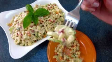 Recipe Summertime VEGGIE & TUNA MACARONI SALAD - How to make VEGETABLE and TUNA PASTA SALAD