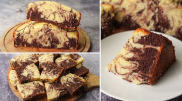 Recipe Super Soft Marble Cake Recipe Without Oven | Easy Vanilla Chocolate Cake Recipe
