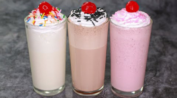 3 Milkshake Recipe | Vanilla Milkshake | Chocolate Milkshake | Strawberry Milkshake | Yummy