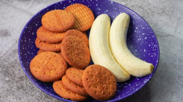 5 mins Fireless Cooking | Instant Dessert Recipe With Banana & Biscuit | Banana Ladoo Recipe