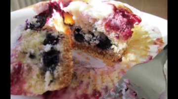 Blueberry and Cherry cheesecake cupcake recipe - Best Cheesecake & Cupcake combo!