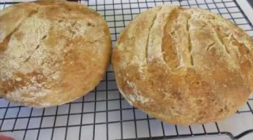 Crusty WHITE BREAD - How to make No Knead Crusty WHITE BREAD Recipe