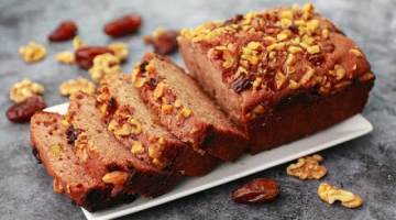 Date Cake | Wheat Flour Date Walnut Cake | Eggless & Without Oven | Yummy