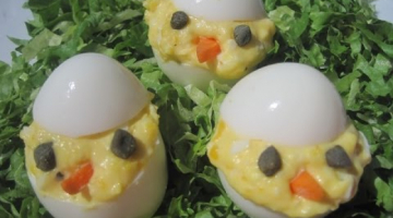 EASTER DAY CHICKS - How to make DEVILED EGGS Recipe