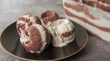 Easy Marble Ice Cream Recipe  Without Condensed Milk | Homemade Chocolate Vanilla Ice Cream | Yummy