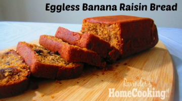 Eggless Banana Raisin Bread | Easy Eggless Cake Recipe