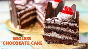 Eggless Chocolate Cake Without Oven | Eggless Chocolate Birthday Cake