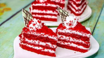 Eggless Red Velvet Pastry Recipe Without Oven | Eggless Red Velvet Cake Recipe