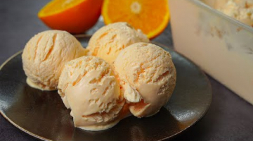 Homemade Orange Ice Cream With Fresh Orange Juice | Yummy