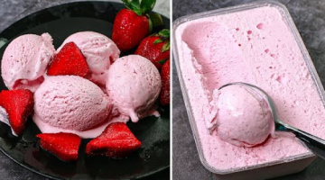 Homemade Strawberry Ice Cream Recipe | Yummy