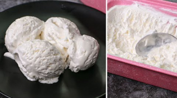 Homemade Vanilla Ice Cream With 3 Ingredients | Vanilla Ice Cream Recipe | Yummy