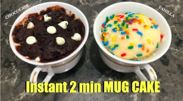 Instant dessert | 2 min mug cake in microwave | Easy Vanilla and Chocolate mug cake