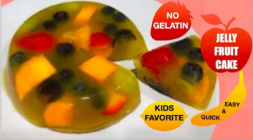 JELLY FRUIT CAKE without Gelatin | Easy dessert for kids | Homemade Fruit dessert | Agar agar powder