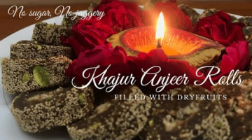 Khajur Anjeer Rolls | Healthy Dates and Figs Rolls