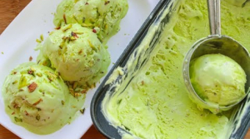 Pista Ice Cream Recipe | Homemade Pistachio Ice Cream | Eggless | No Machine