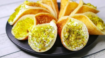 Qatayef Middle Eastern Dessert | Qatayef With Cream | Arabic Dessert Recipe | Yummy
