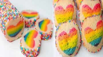 Rainbow Heart Cookie | Eggless & Without Oven | Valentine Day Special Recipe | Yummy