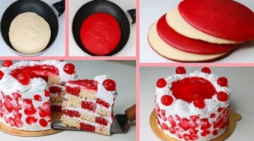 Red Velvet Chess Board Cake In Fry Pan | With Eggs / Eggless & Without Oven | Yummy Cake Recipe