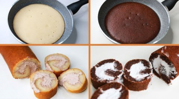 Roll Cake In Fry Pan | With Egg / Eggless & Without Oven | Fry Pan Roll Cake | Pan Roll Cake | Yummy