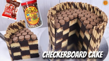 Stik-O Checkerboard Birthday Cake