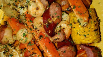 Stovetop seafood Boil with crab legs